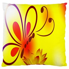 Butterfly Background Wallpaper Texture Large Flano Cushion Case (two Sides) by Nexatart