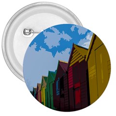 Brightly Colored Dressing Huts 3  Buttons by Nexatart