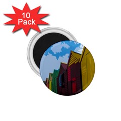 Brightly Colored Dressing Huts 1 75  Magnets (10 Pack)  by Nexatart