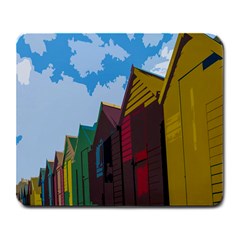 Brightly Colored Dressing Huts Large Mousepads by Nexatart