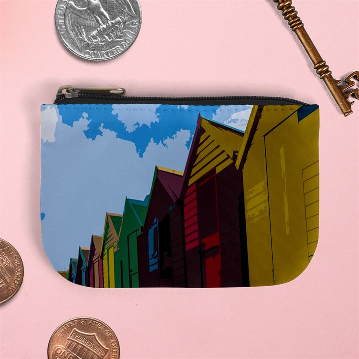 Brightly Colored Dressing Huts Mini Coin Purses