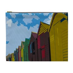 Brightly Colored Dressing Huts Cosmetic Bag (xl) by Nexatart