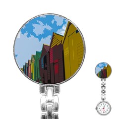 Brightly Colored Dressing Huts Stainless Steel Nurses Watch by Nexatart