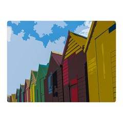 Brightly Colored Dressing Huts Double Sided Flano Blanket (mini)  by Nexatart