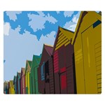 Brightly Colored Dressing Huts Double Sided Flano Blanket (Small)  50 x40  Blanket Front