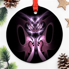 Angry Mantis Fractal In Shades Of Purple Ornament (round) by Nexatart