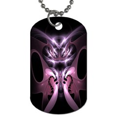 Angry Mantis Fractal In Shades Of Purple Dog Tag (one Side) by Nexatart