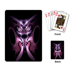 Angry Mantis Fractal In Shades Of Purple Playing Card by Nexatart