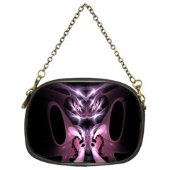 Angry Mantis Fractal In Shades Of Purple Chain Purses (two Sides)  by Nexatart