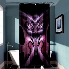 Angry Mantis Fractal In Shades Of Purple Shower Curtain 36  X 72  (stall)  by Nexatart