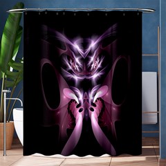 Angry Mantis Fractal In Shades Of Purple Shower Curtain 60  X 72  (medium)  by Nexatart