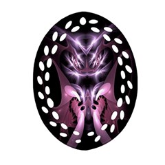 Angry Mantis Fractal In Shades Of Purple Oval Filigree Ornament (two Sides) by Nexatart