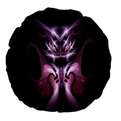 Angry Mantis Fractal In Shades Of Purple Large 18  Premium Round Cushions by Nexatart