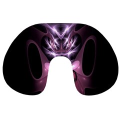 Angry Mantis Fractal In Shades Of Purple Travel Neck Pillows by Nexatart