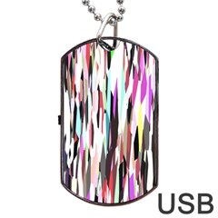 Randomized Colors Background Wallpaper Dog Tag Usb Flash (one Side) by Nexatart