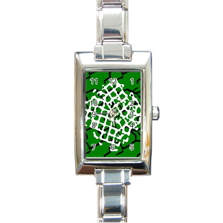 Abstract Clutter Rectangle Italian Charm Watch