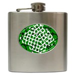 Abstract Clutter Hip Flask (6 oz) Front