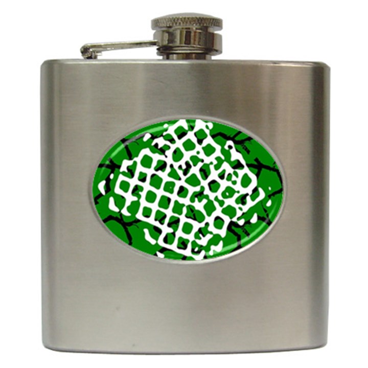 Abstract Clutter Hip Flask (6 oz)