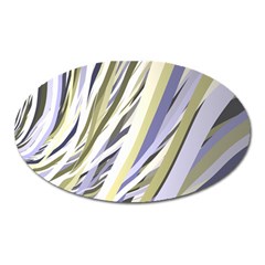 Wavy Ribbons Background Wallpaper Oval Magnet by Nexatart