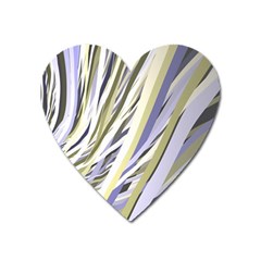 Wavy Ribbons Background Wallpaper Heart Magnet by Nexatart