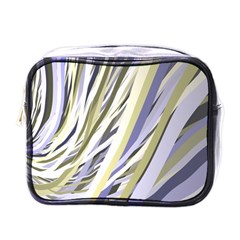 Wavy Ribbons Background Wallpaper Mini Toiletries Bags by Nexatart