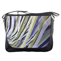 Wavy Ribbons Background Wallpaper Messenger Bags by Nexatart