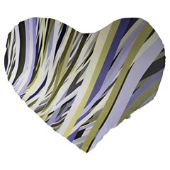 Wavy Ribbons Background Wallpaper Large 19  Premium Heart Shape Cushions by Nexatart