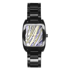 Wavy Ribbons Background Wallpaper Stainless Steel Barrel Watch by Nexatart