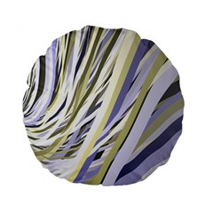 Wavy Ribbons Background Wallpaper Standard 15  Premium Flano Round Cushions by Nexatart