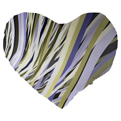 Wavy Ribbons Background Wallpaper Large 19  Premium Flano Heart Shape Cushions by Nexatart