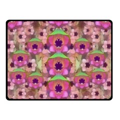 It Is Lotus In The Air Double Sided Fleece Blanket (small)  by pepitasart