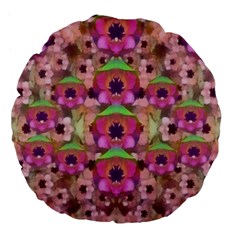 It Is Lotus In The Air Large 18  Premium Flano Round Cushions by pepitasart