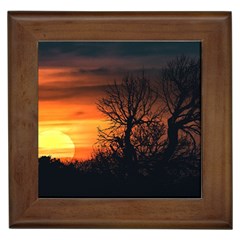 Sunset At Nature Landscape Framed Tiles by dflcprints