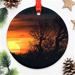 Sunset At Nature Landscape Ornament (Round) Front