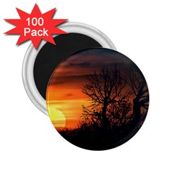 Sunset At Nature Landscape 2 25  Magnets (100 Pack)  by dflcprints