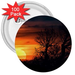 Sunset At Nature Landscape 3  Buttons (100 Pack)  by dflcprints