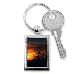 Sunset At Nature Landscape Key Chains (rectangle)  by dflcprints