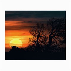 Sunset At Nature Landscape Small Glasses Cloth by dflcprints