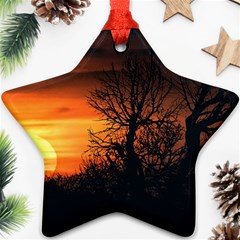 Sunset At Nature Landscape Star Ornament (two Sides) by dflcprints