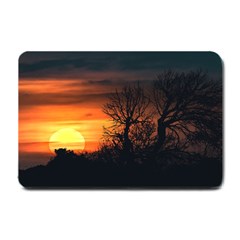 Sunset At Nature Landscape Small Doormat  by dflcprints