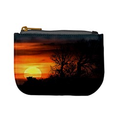 Sunset At Nature Landscape Mini Coin Purses by dflcprints