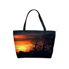 Sunset At Nature Landscape Shoulder Handbags by dflcprints