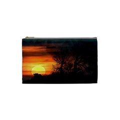 Sunset At Nature Landscape Cosmetic Bag (small)  by dflcprints