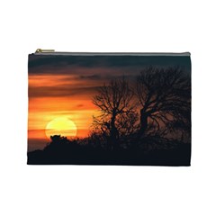 Sunset At Nature Landscape Cosmetic Bag (large)  by dflcprints