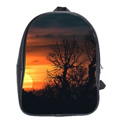 Sunset At Nature Landscape School Bags(large)  by dflcprints