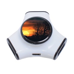 Sunset At Nature Landscape 3-port Usb Hub by dflcprints