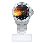 Sunset At Nature Landscape Plastic Nurses Watch Front