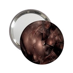 A Fractal Image In Shades Of Brown 2 25  Handbag Mirrors by Nexatart