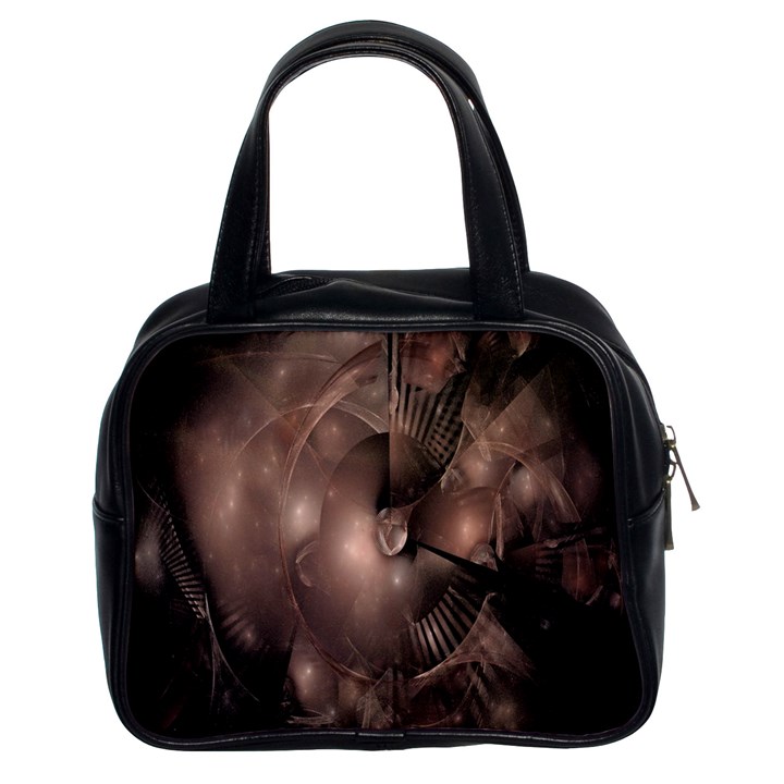 A Fractal Image In Shades Of Brown Classic Handbags (2 Sides)