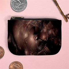 A Fractal Image In Shades Of Brown Mini Coin Purses by Nexatart